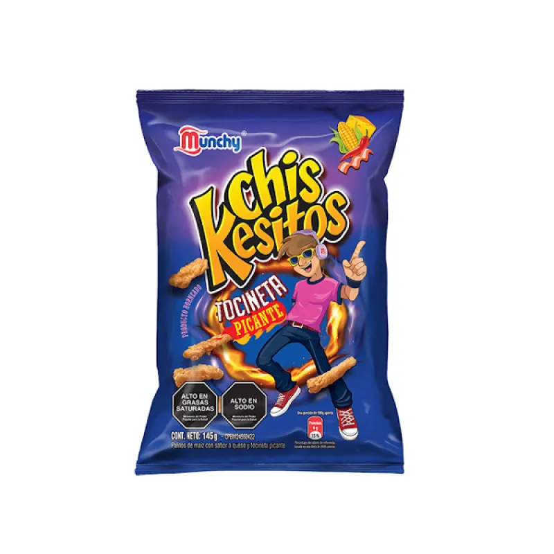 Munchy Chis Kesitos Tocineta Picante 145Gr